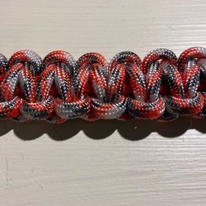 Orange and black survival bracelet